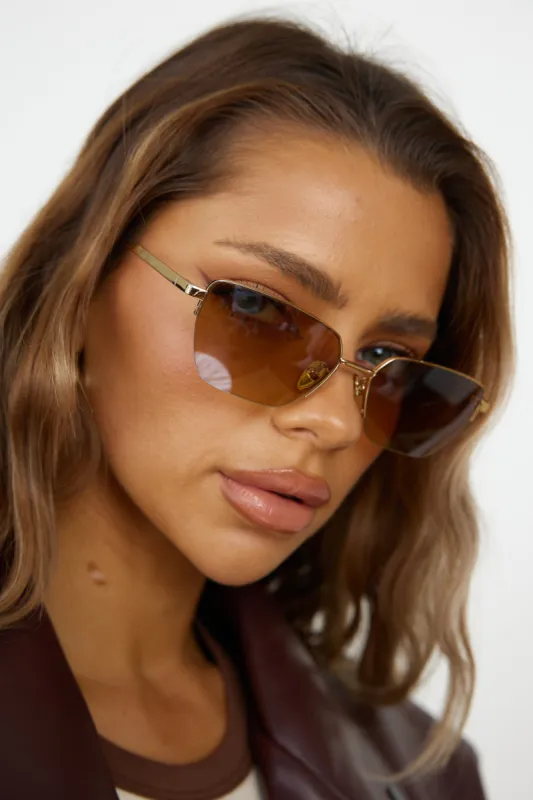 BANBÉ The Izabel Sunglasses Light Gold sold by Fortunate One
