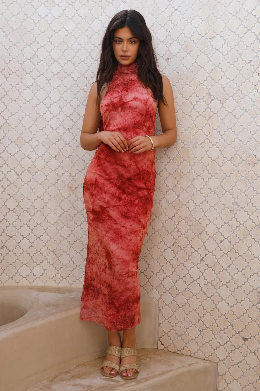 Strawberry Paradise Maxi Dress Red sold by Fortunate One product image thumbnail 2