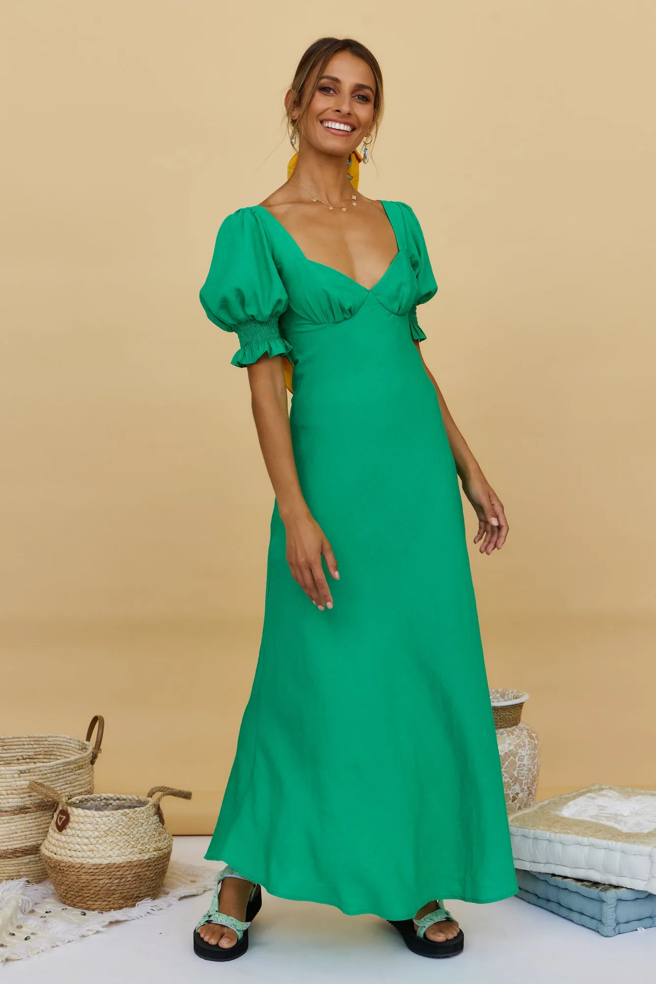Calyx Maxi Dress Green sold by Fortunate One product image thumbnail 2