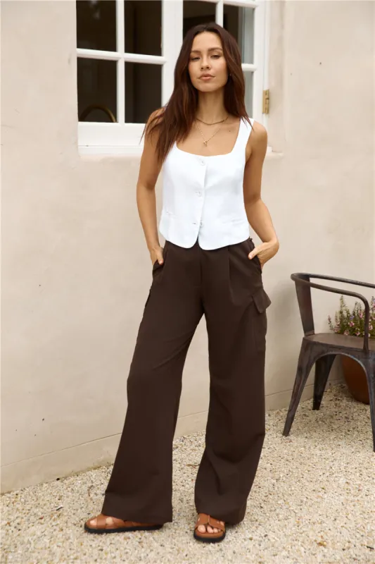 Serene Serendipity Pants Brown sold by Fortunate One