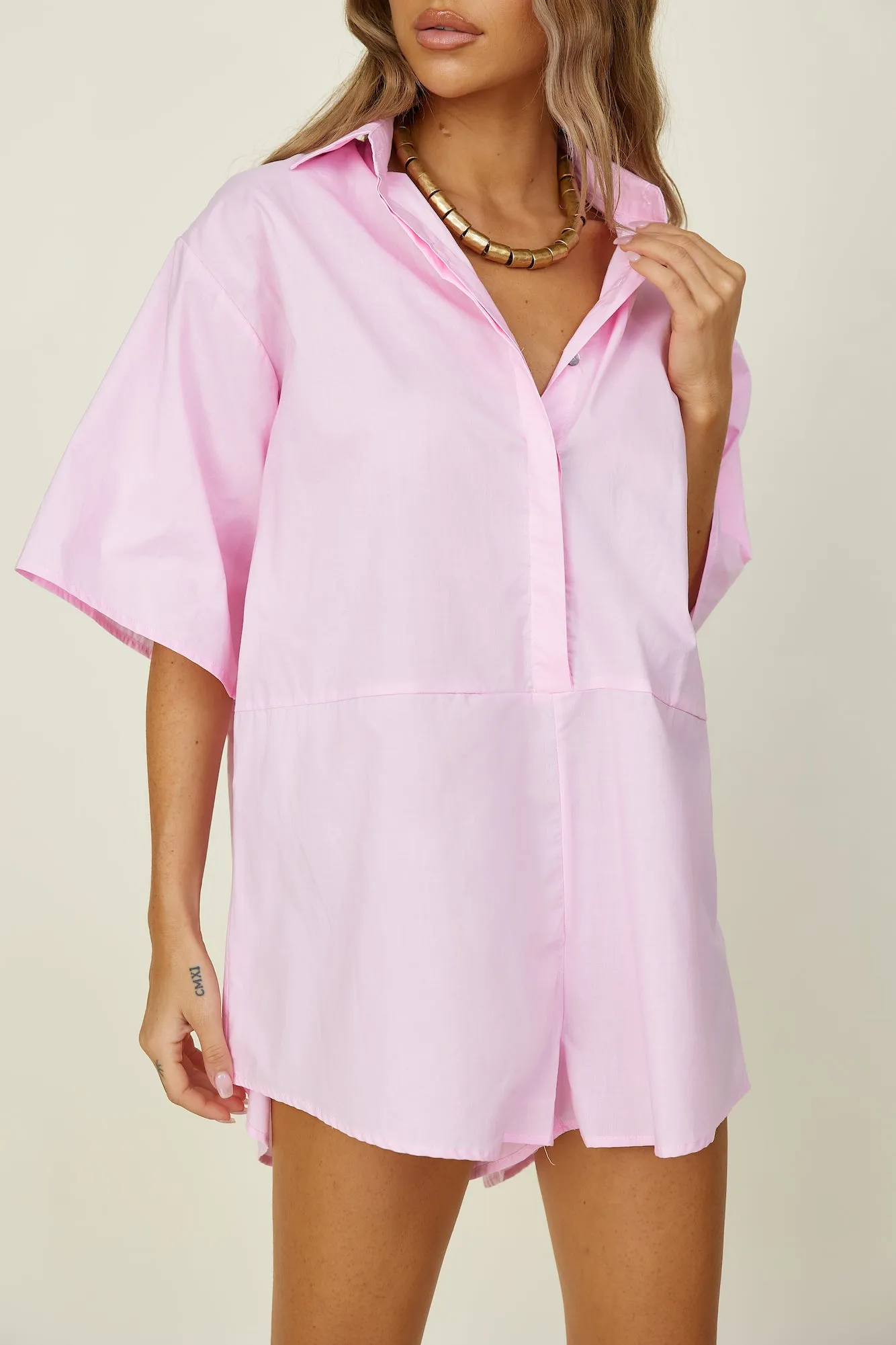 Lisbon Romper Pink sold by Fortunate One product image thumbnail 4