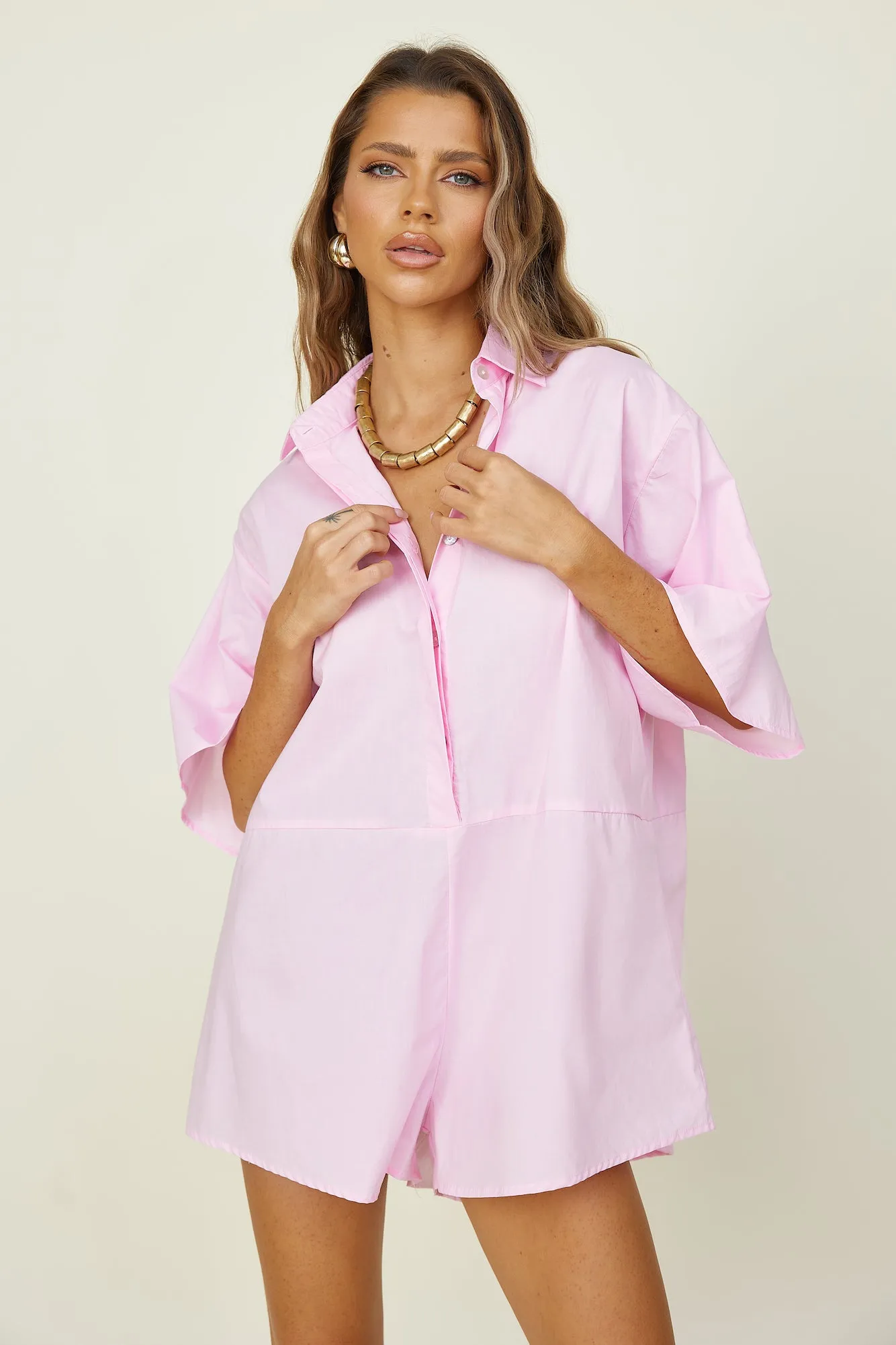 Lisbon Romper Pink sold by Fortunate One product image thumbnail 2