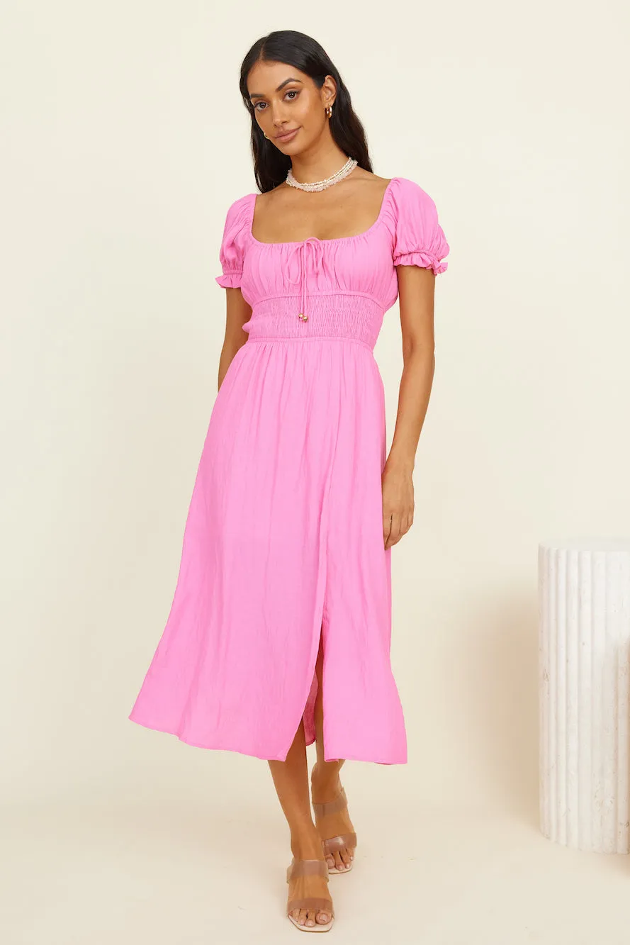 Seaside Picnic Midi Dress Pink sold by Fortunate One product image thumbnail 2
