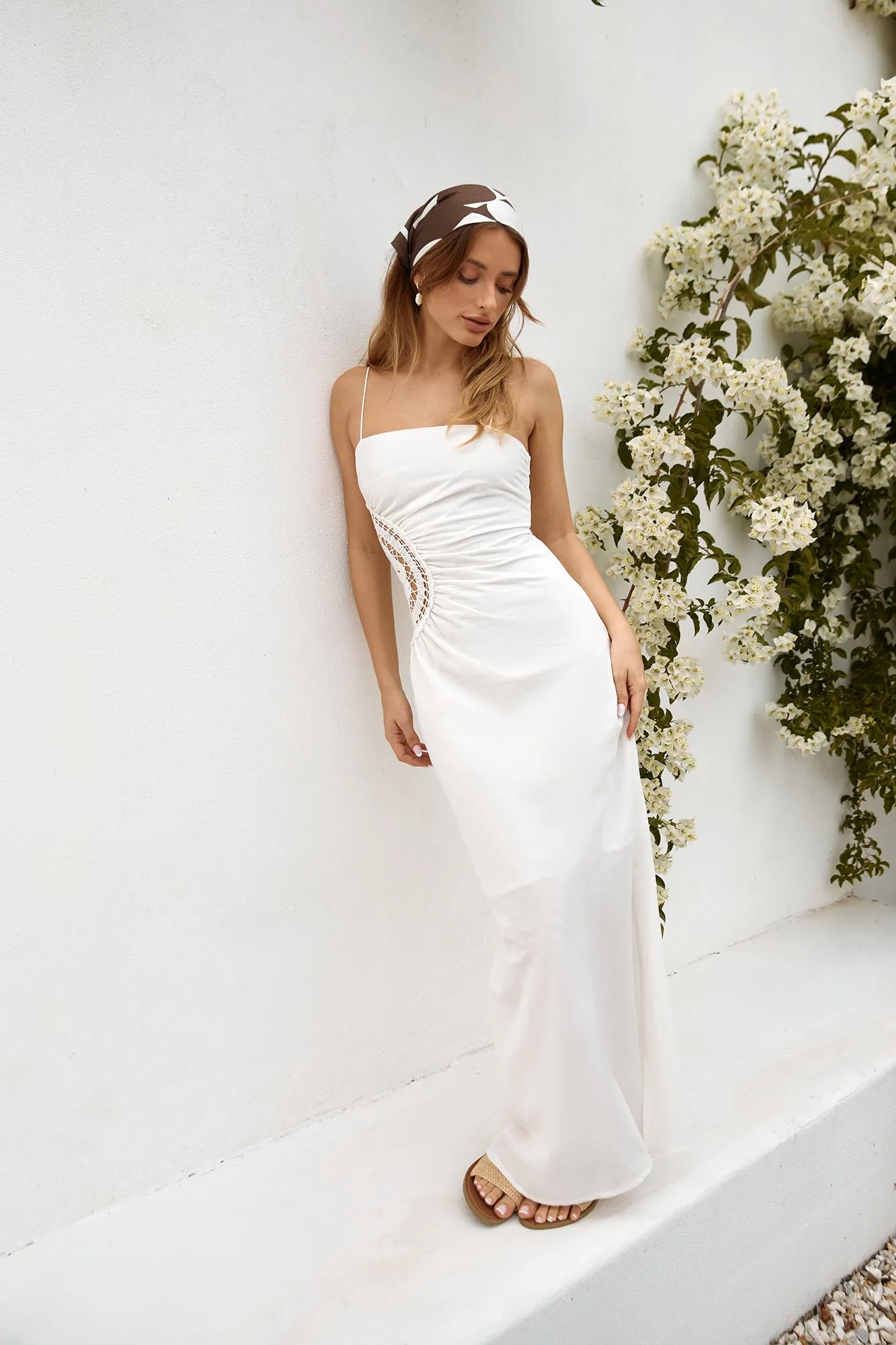 Amalfi Amore Maxi Dress White sold by Fortunate One