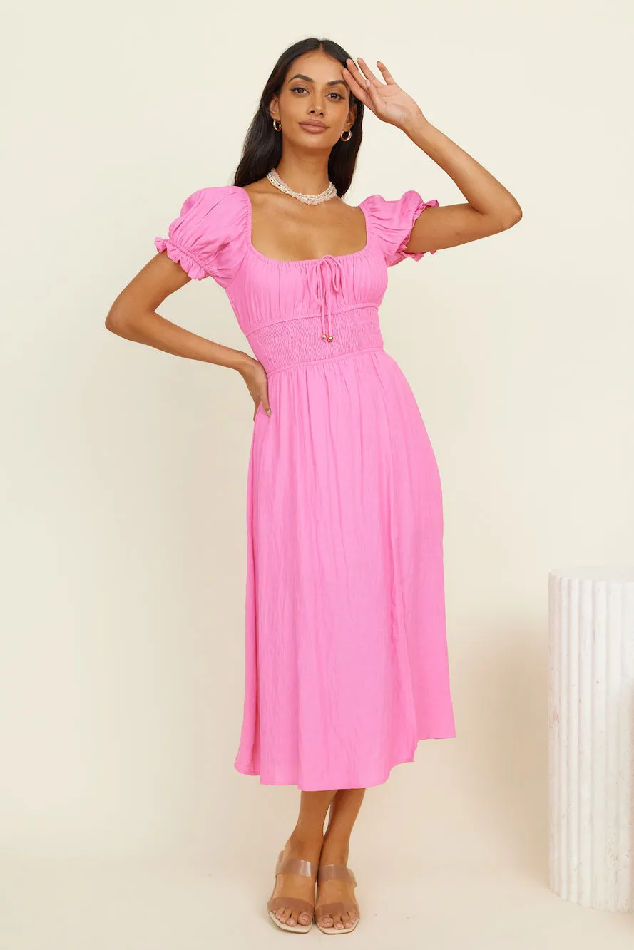 Seaside Picnic Midi Dress Pink sold by Fortunate One product image thumbnail 3