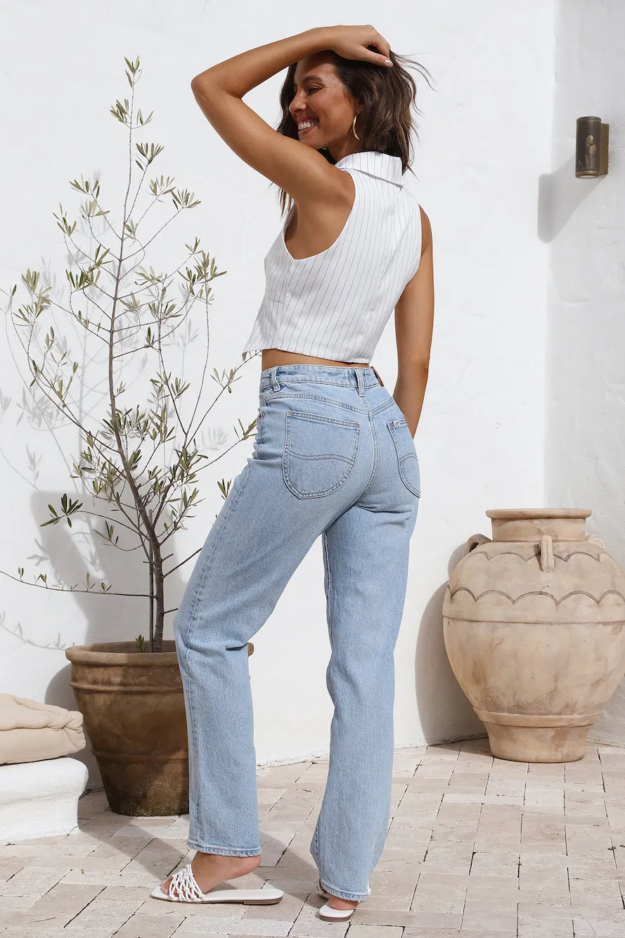 LEE 90s Mid Straight Jean Spinoff Blue sold by Fortunate One product image thumbnail 5