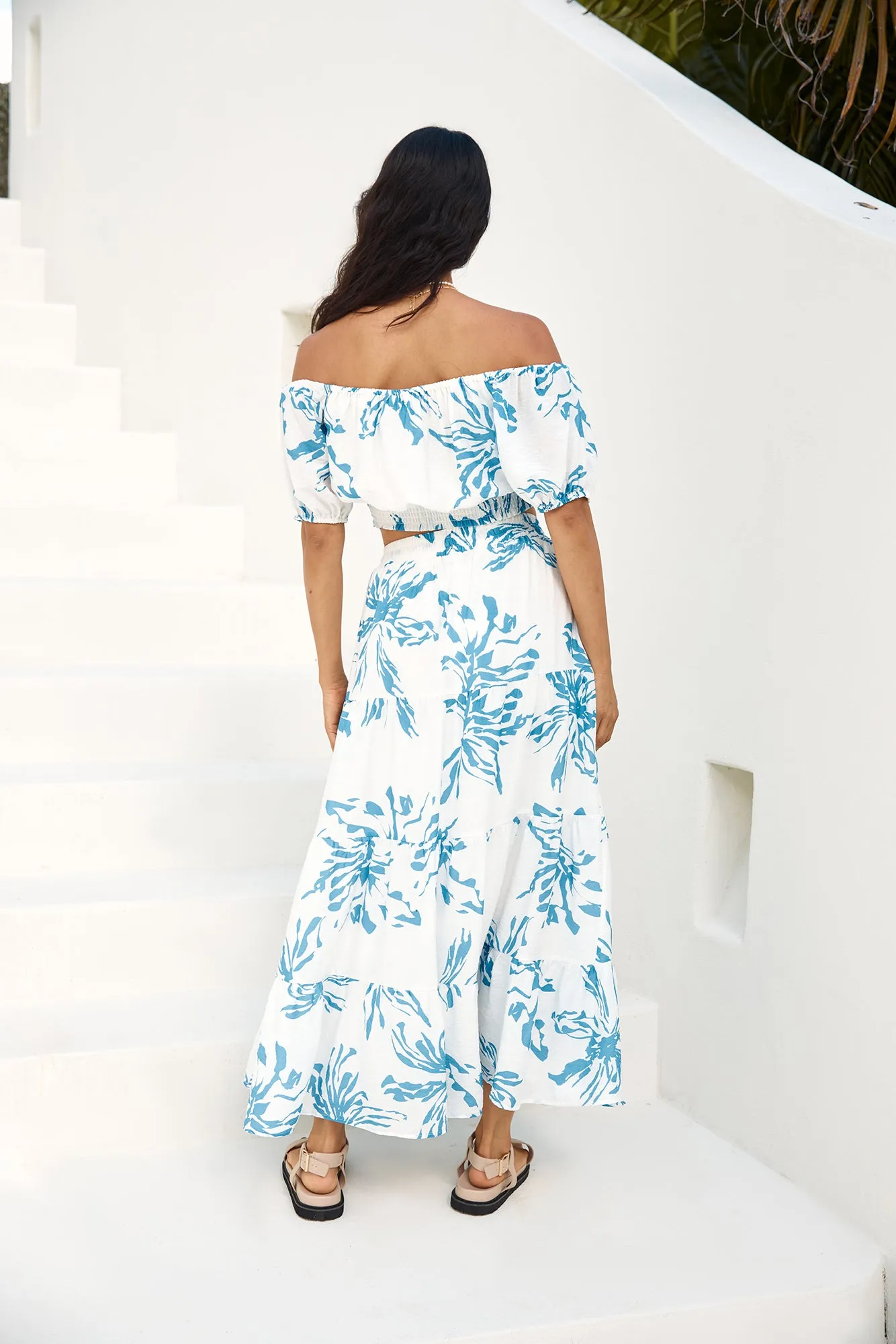 Island Whisper Maxi Skirt Blue sold by Fortunate One product image thumbnail 2