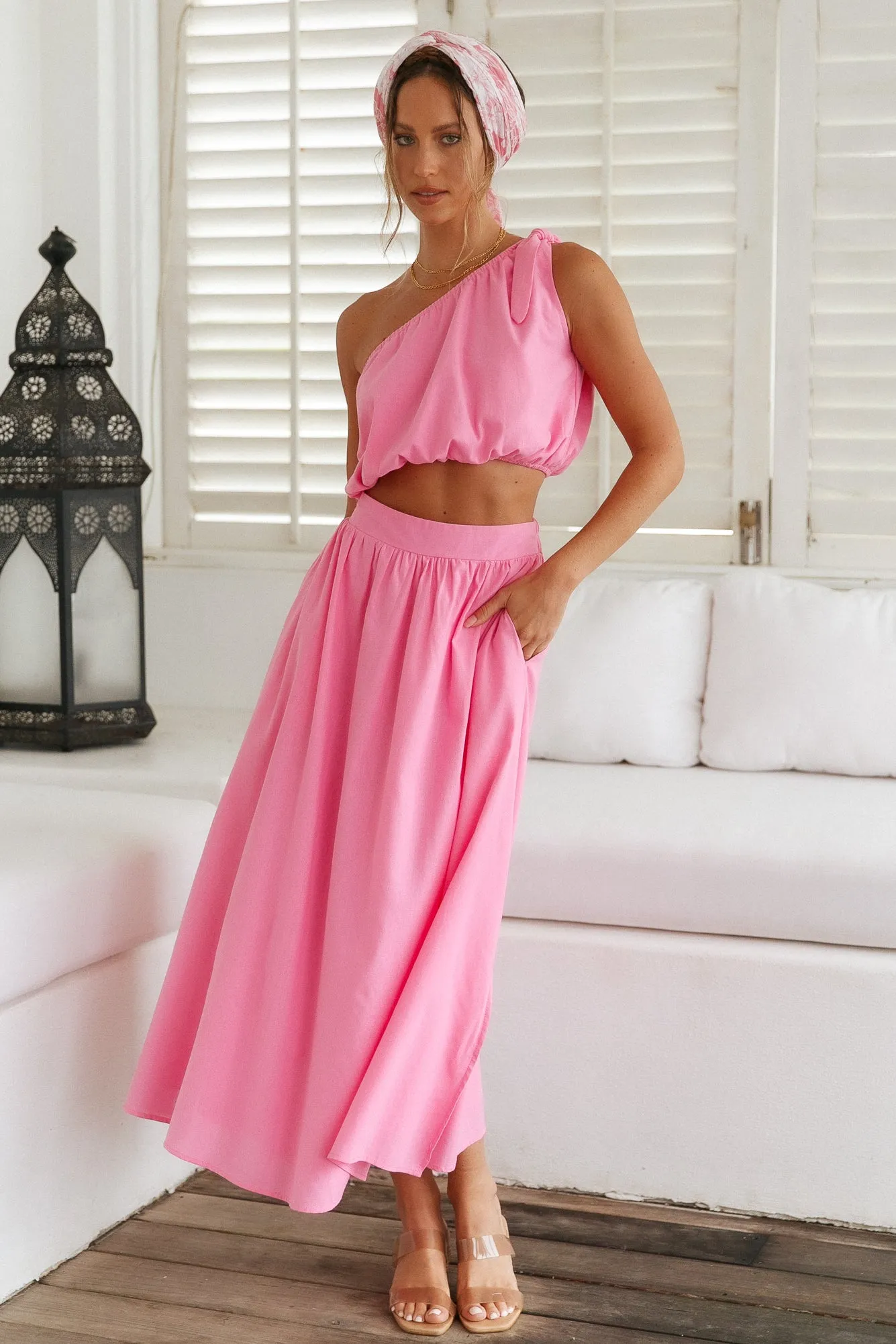 Carpe Diem Maxi Skirt Pink sold by Fortunate One product image thumbnail 4