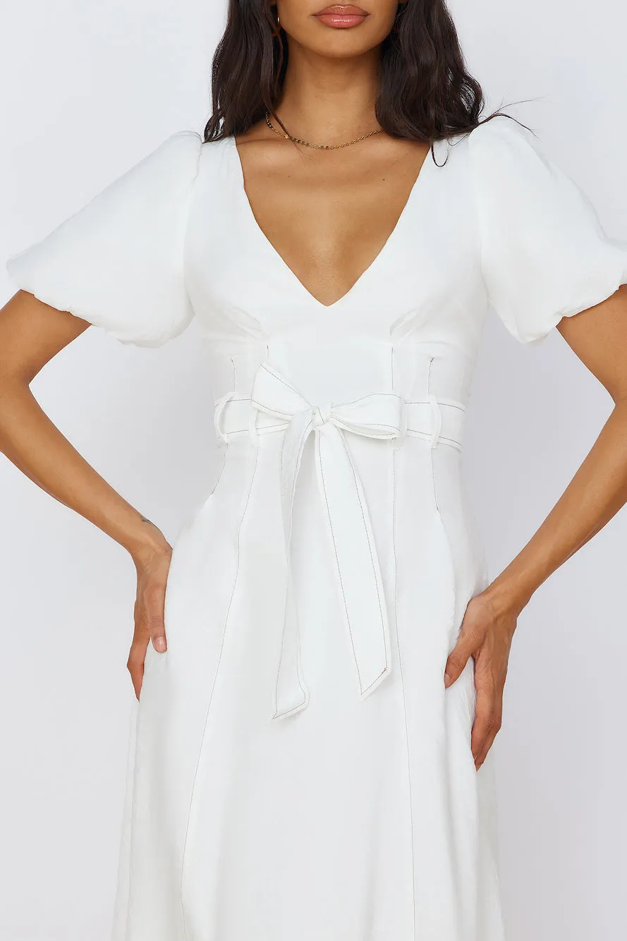 Starlight Serenade Midi Dress White sold by Fortunate One product image thumbnail 4