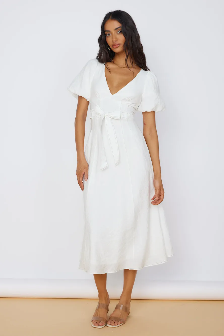 Starlight Serenade Midi Dress White sold by Fortunate One product image thumbnail 5