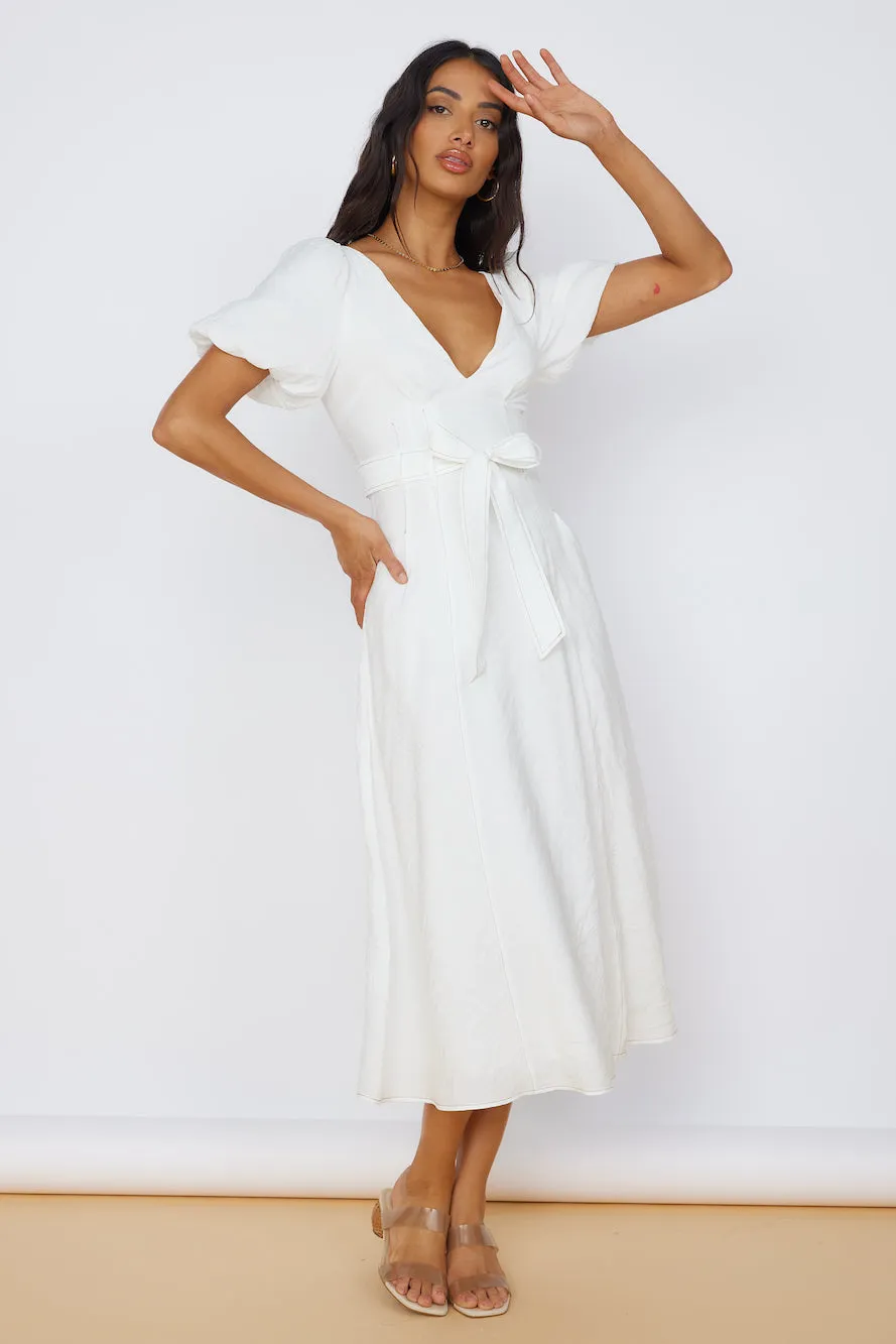 Starlight Serenade Midi Dress White sold by Fortunate One product image thumbnail 2