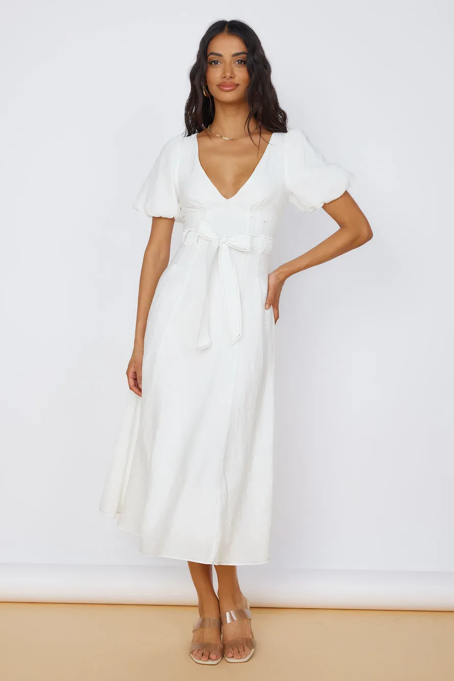 Starlight Serenade Midi Dress White sold by Fortunate One product image thumbnail 3
