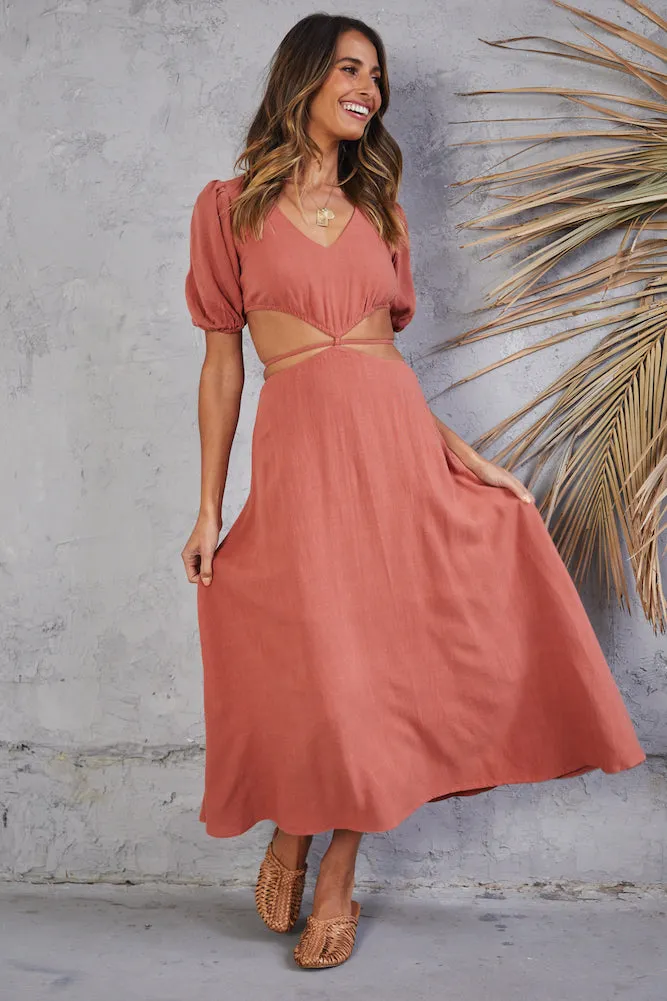 Evie Maxi Dress Rust sold by Fortunate One product image thumbnail 5