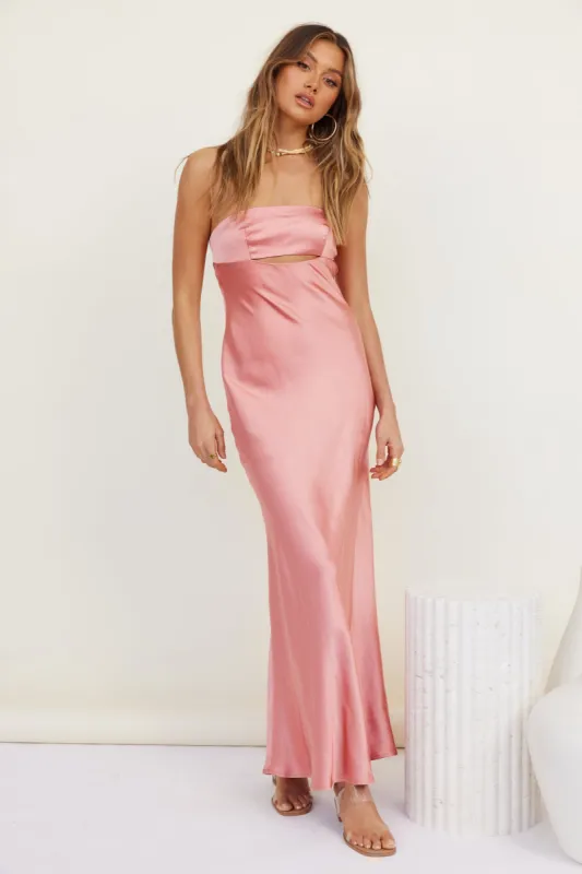 Open Hearts Maxi Dress Pink sold by Fortunate One