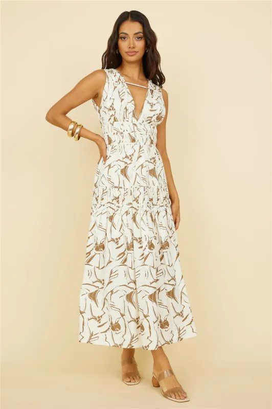 Through the Trees Maxi Dress White sold by Fortunate One