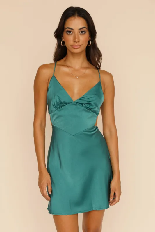 Crystalline Dress Forest Green sold by Fortunate One