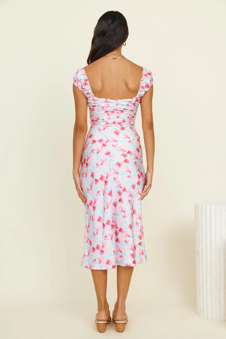 Song Of The Seasons Midi Dress Floral sold by Fortunate One product image thumbnail 4