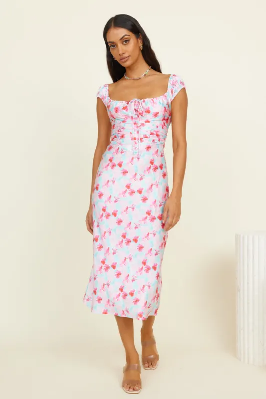 Song Of The Seasons Midi Dress Floral sold by Fortunate One