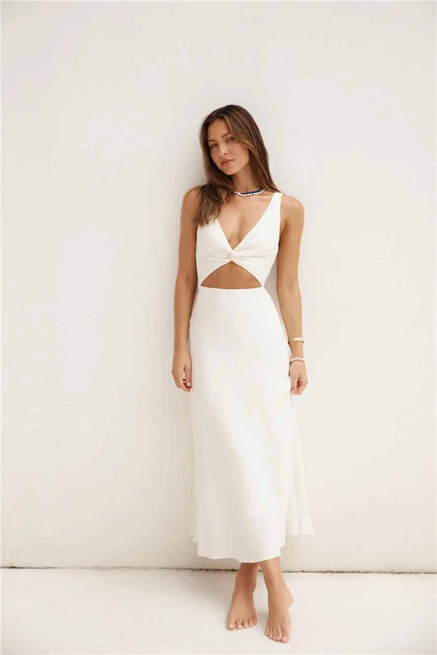 Soft Silhouette Maxi Dress White sold by Fortunate One