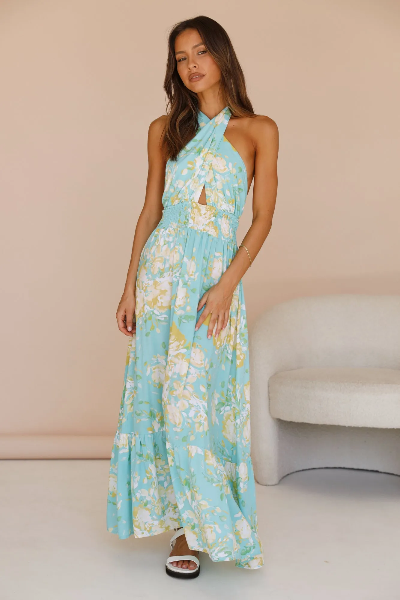 Arising Maxi Dress Blue sold by Fortunate One product image thumbnail 4