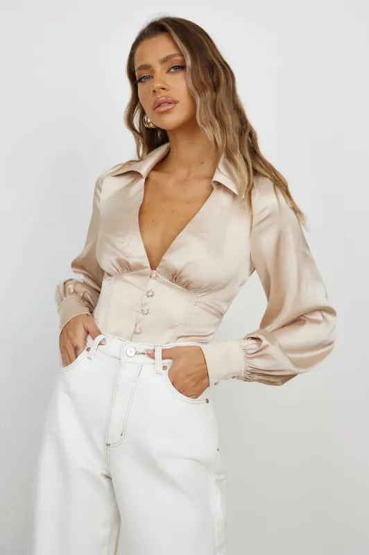 Inspire Shirt Beige sold by Fortunate One