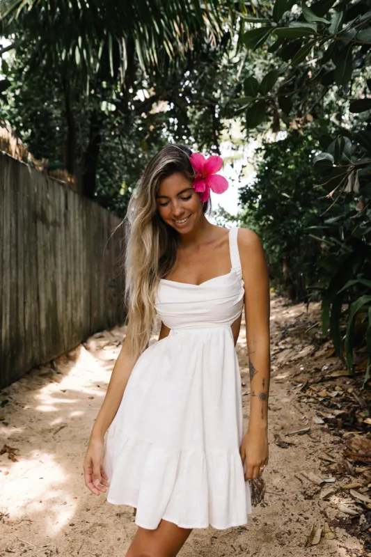 Open Conversations Dress White sold by Fortunate One