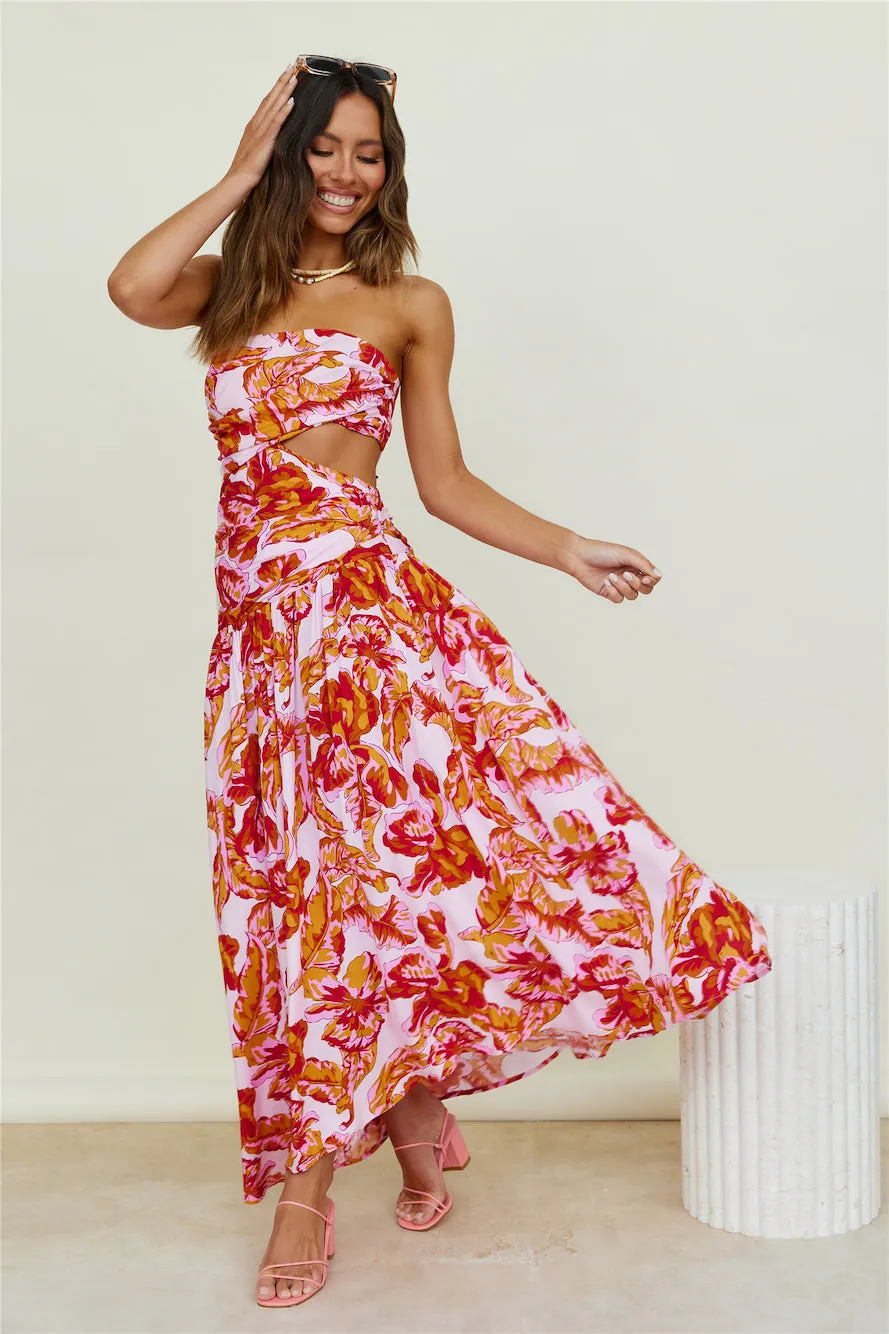 Sun Drenched Maxi Dress Pink sold by Fortunate One product image thumbnail 4