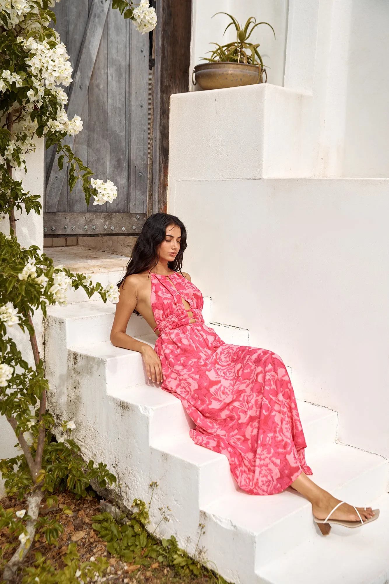 Sunshine Glow Maxi Dress Pink sold by Fortunate One product image thumbnail 4