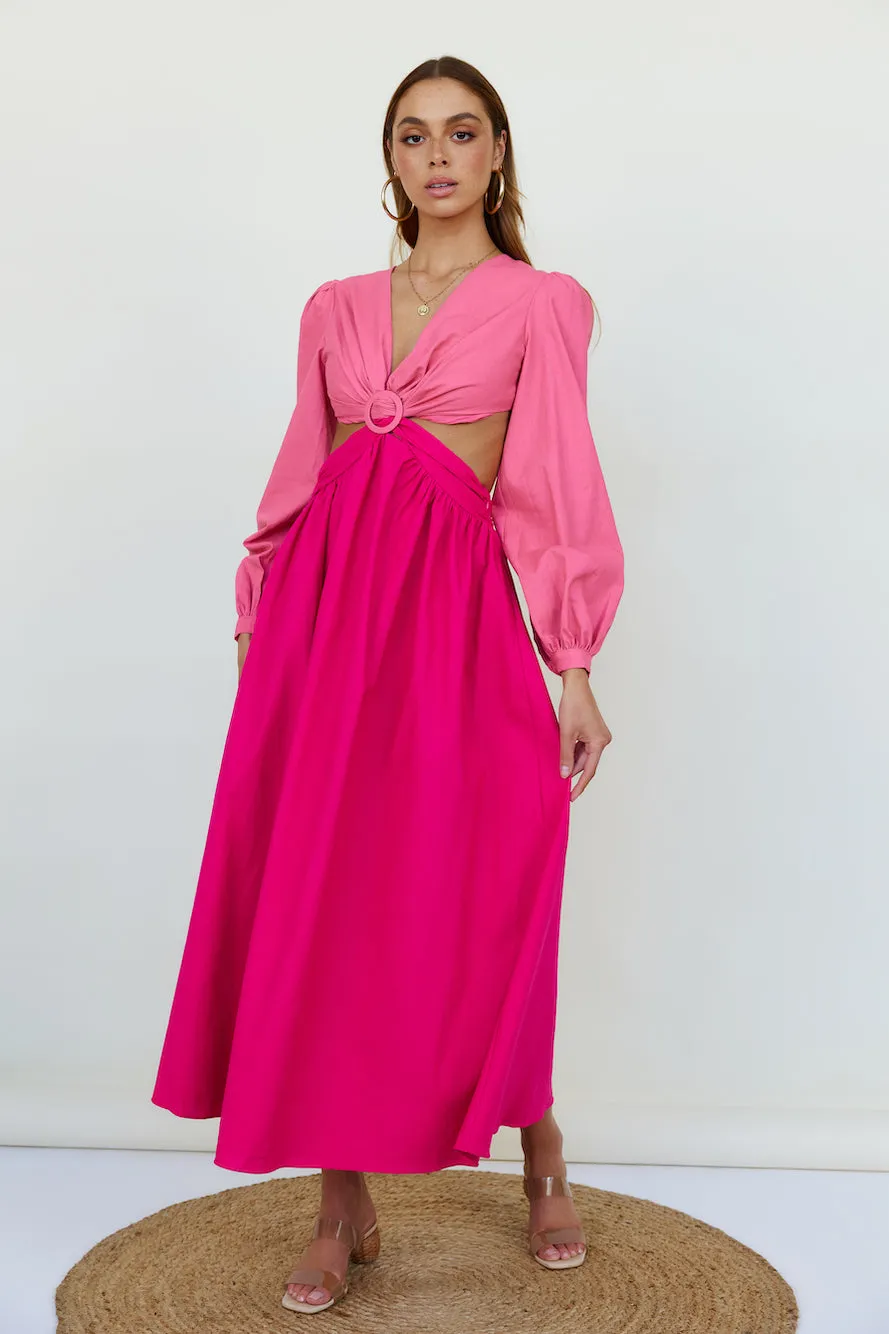 Softly Goes Maxi Dress Pink sold by Fortunate One