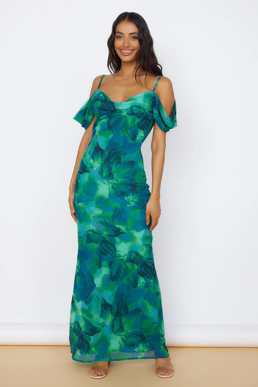 RUNAWAY THE LABEL Litsa Maxi Dress Calista Green sold by Fortunate One product image thumbnail 3