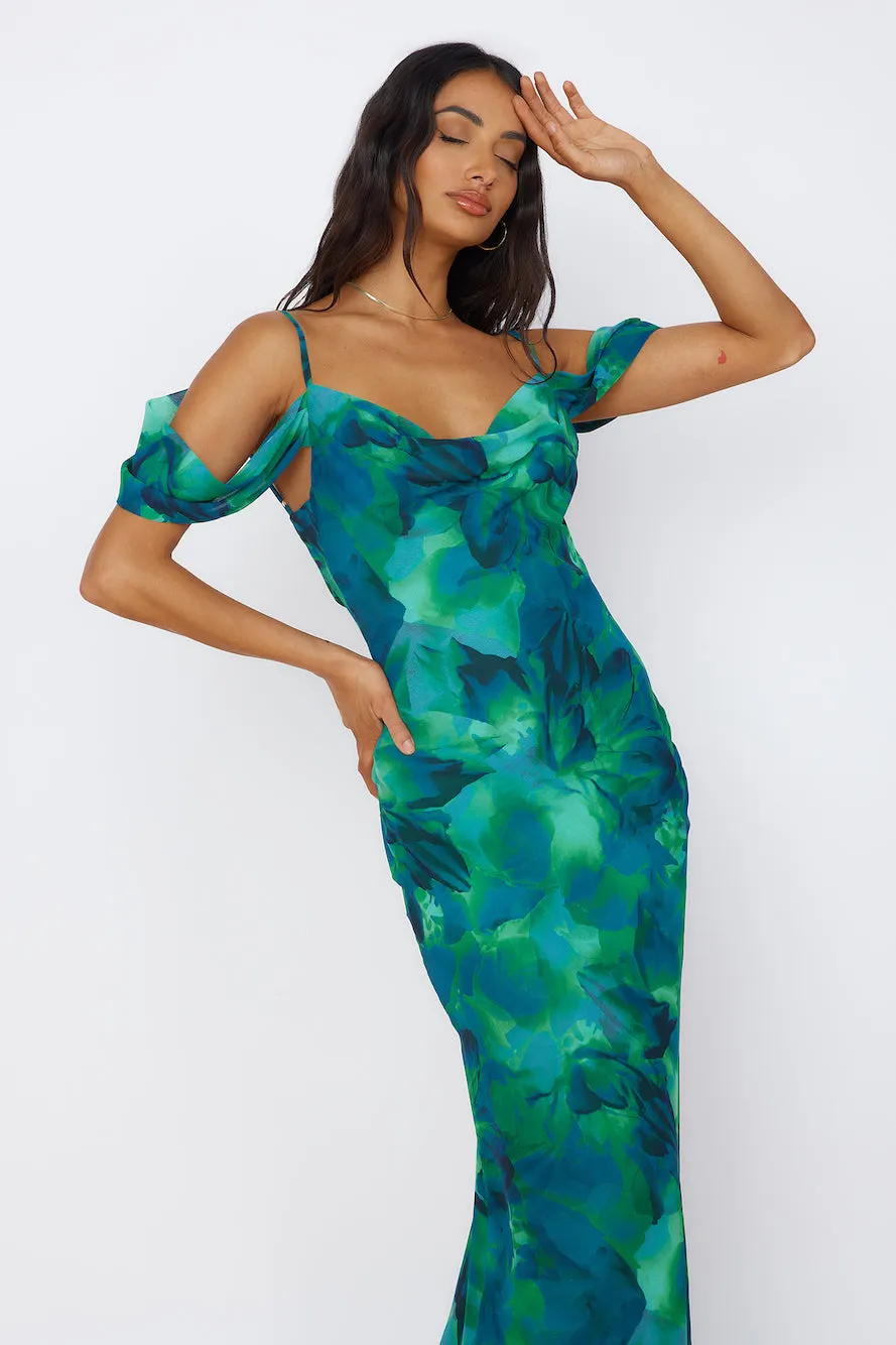 RUNAWAY THE LABEL Litsa Maxi Dress Calista Green sold by Fortunate One product image thumbnail 4