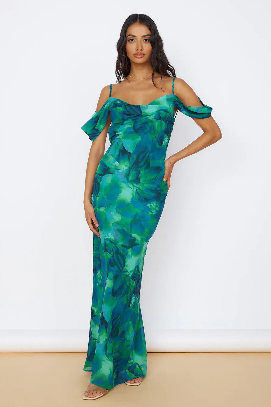 RUNAWAY THE LABEL Litsa Maxi Dress Calista Green sold by Fortunate One product image thumbnail 5