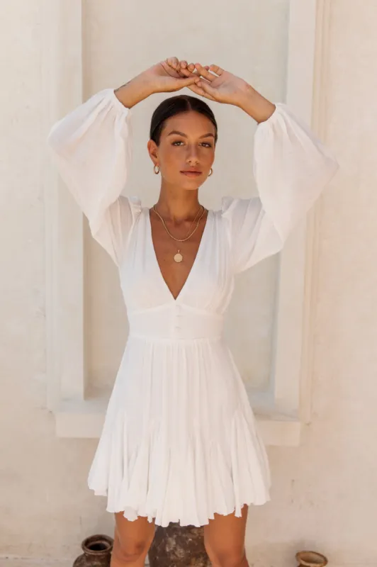 Going Solar Dress White sold by Fortunate One