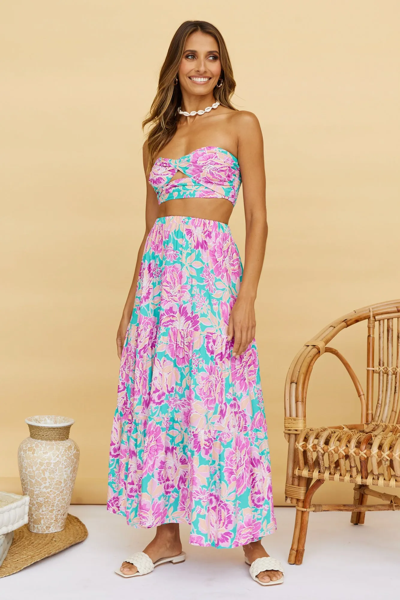 Ashland Maxi Skirt Purple sold by Fortunate One product image thumbnail 2