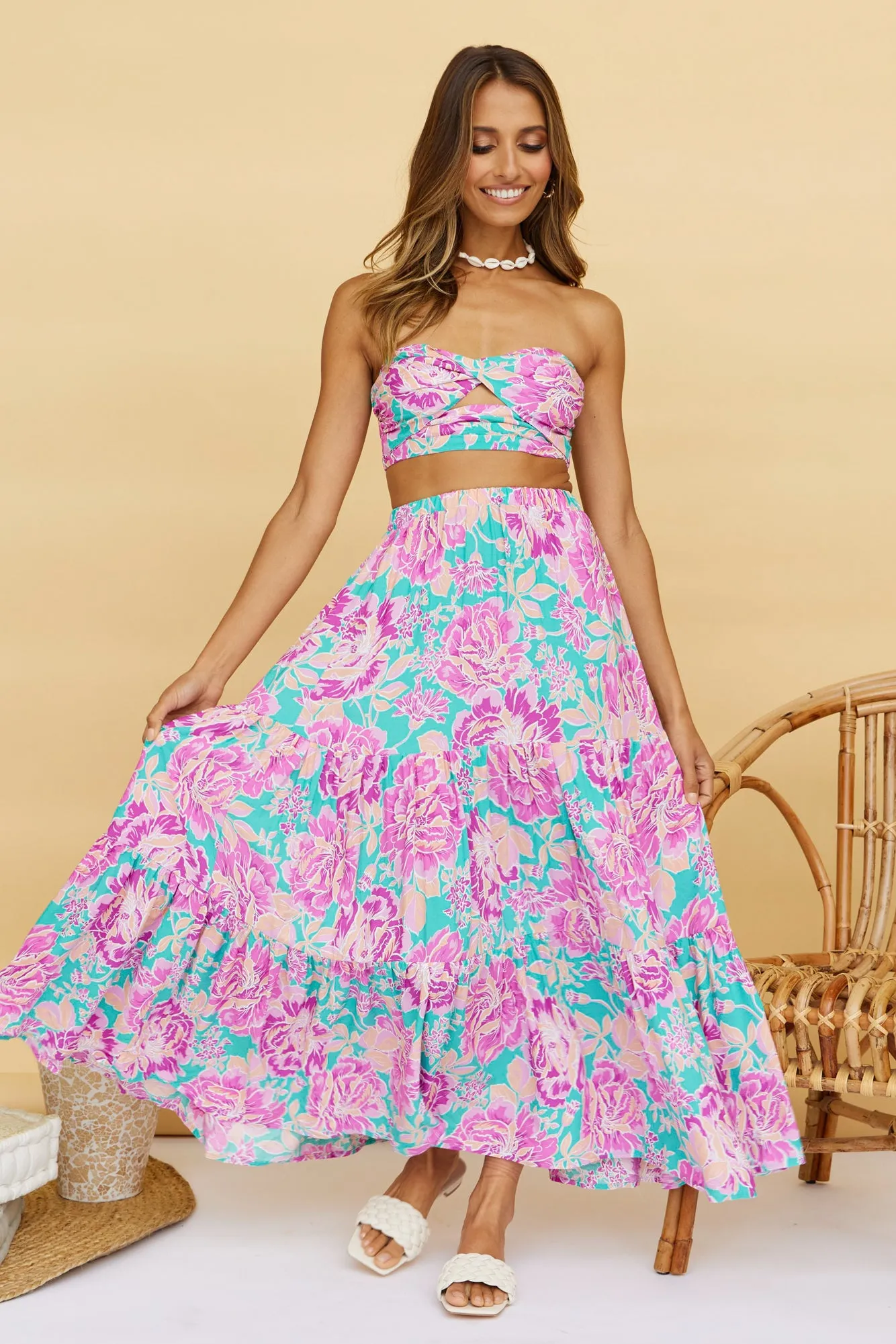 Ashland Maxi Skirt Purple sold by Fortunate One product image thumbnail 3