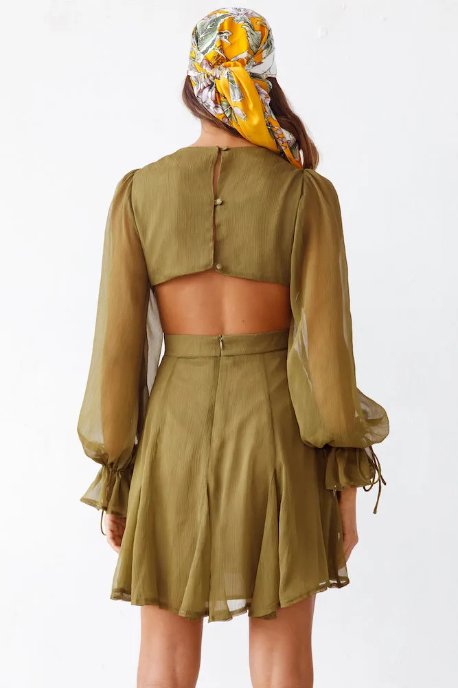 Athenia Dress Olive sold by Fortunate One product image thumbnail 5