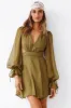 Athenia Dress Olive sold by Fortunate One