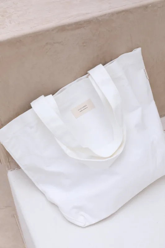 NUDE LUCY Nude Travel Tote White sold by Fortunate One
