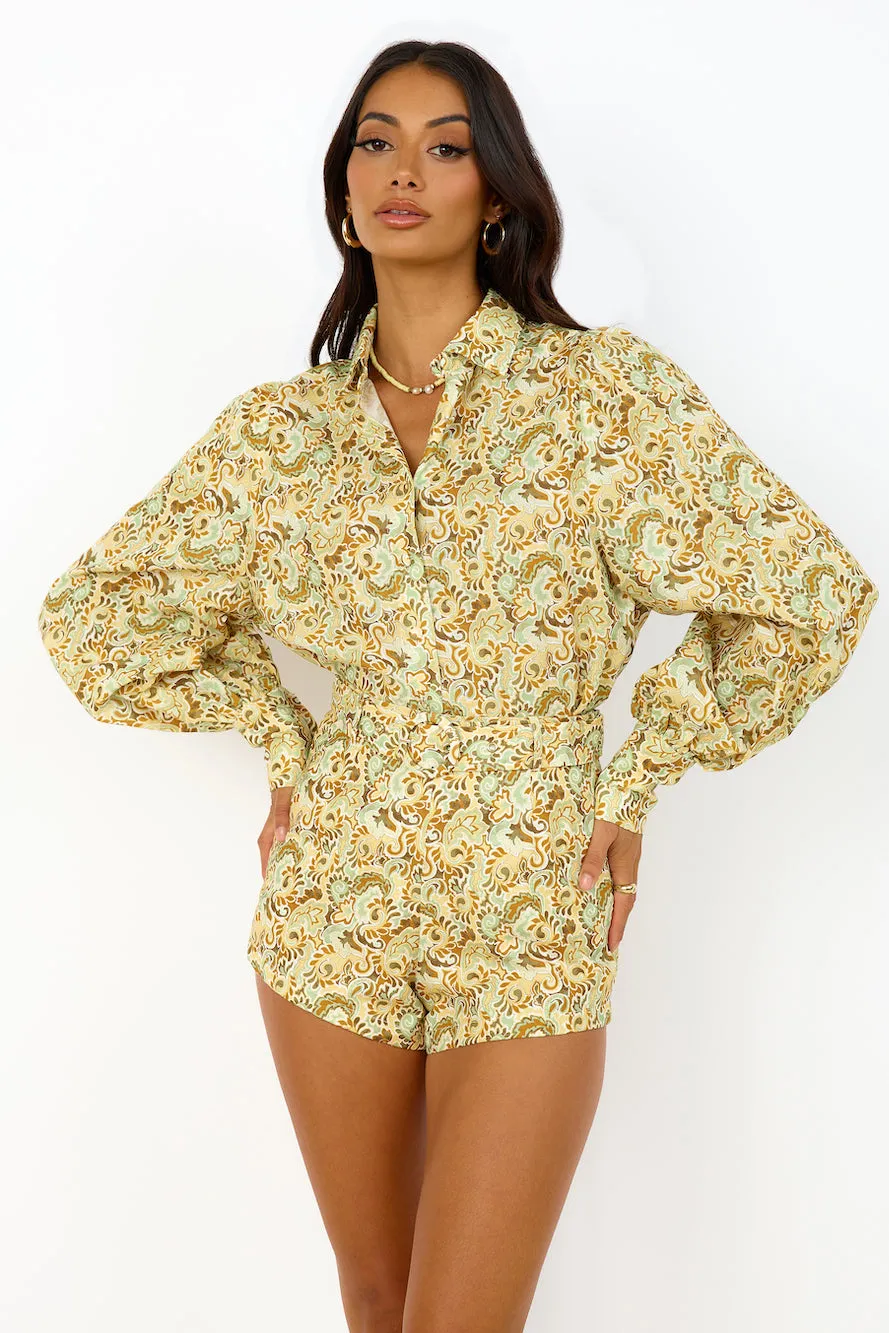 CHARLIE HOLIDAY Harper Shirt Forest Paisly sold by Fortunate One