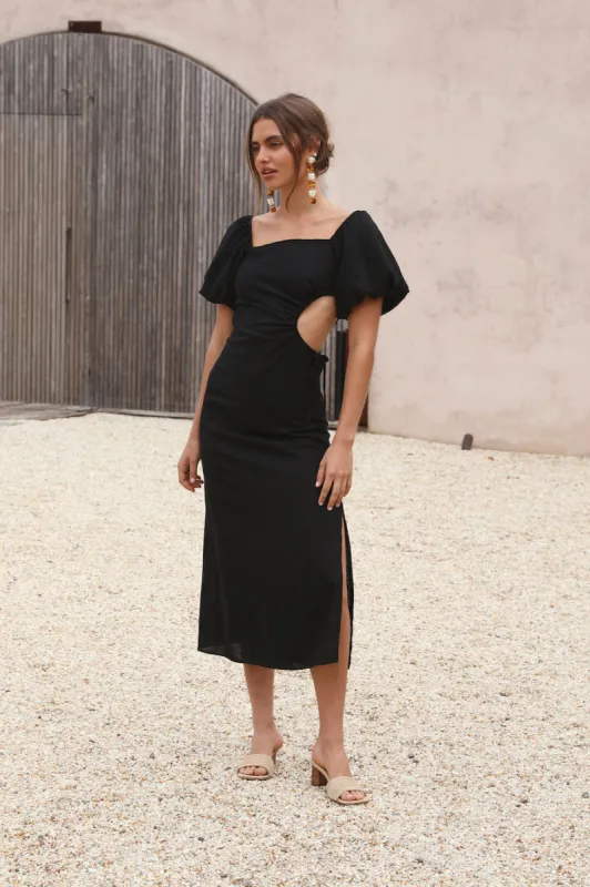 Luna Eclipse Maxi Dress Black sold by Fortunate One