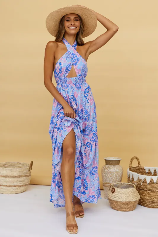 Lost In You Maxi Dress Blue sold by Fortunate One