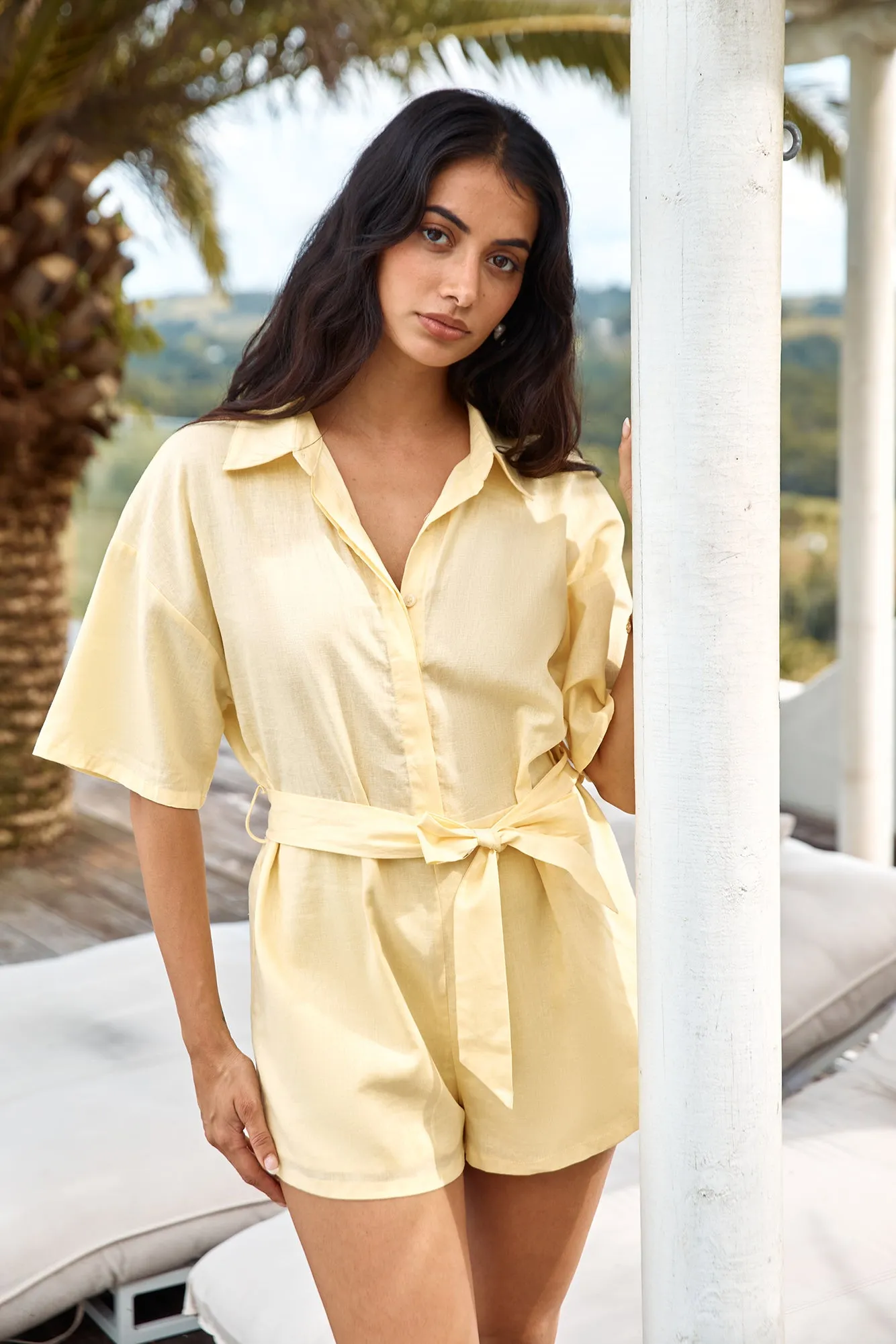Sunshine Escape Romper Yellow sold by Fortunate One product image thumbnail 5