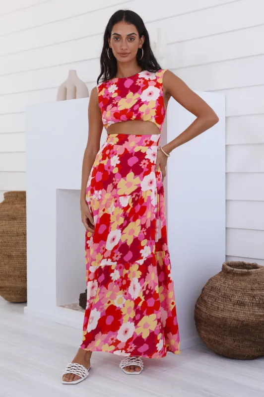 Sunlight Calls Maxi Dress Pink sold by Fortunate One