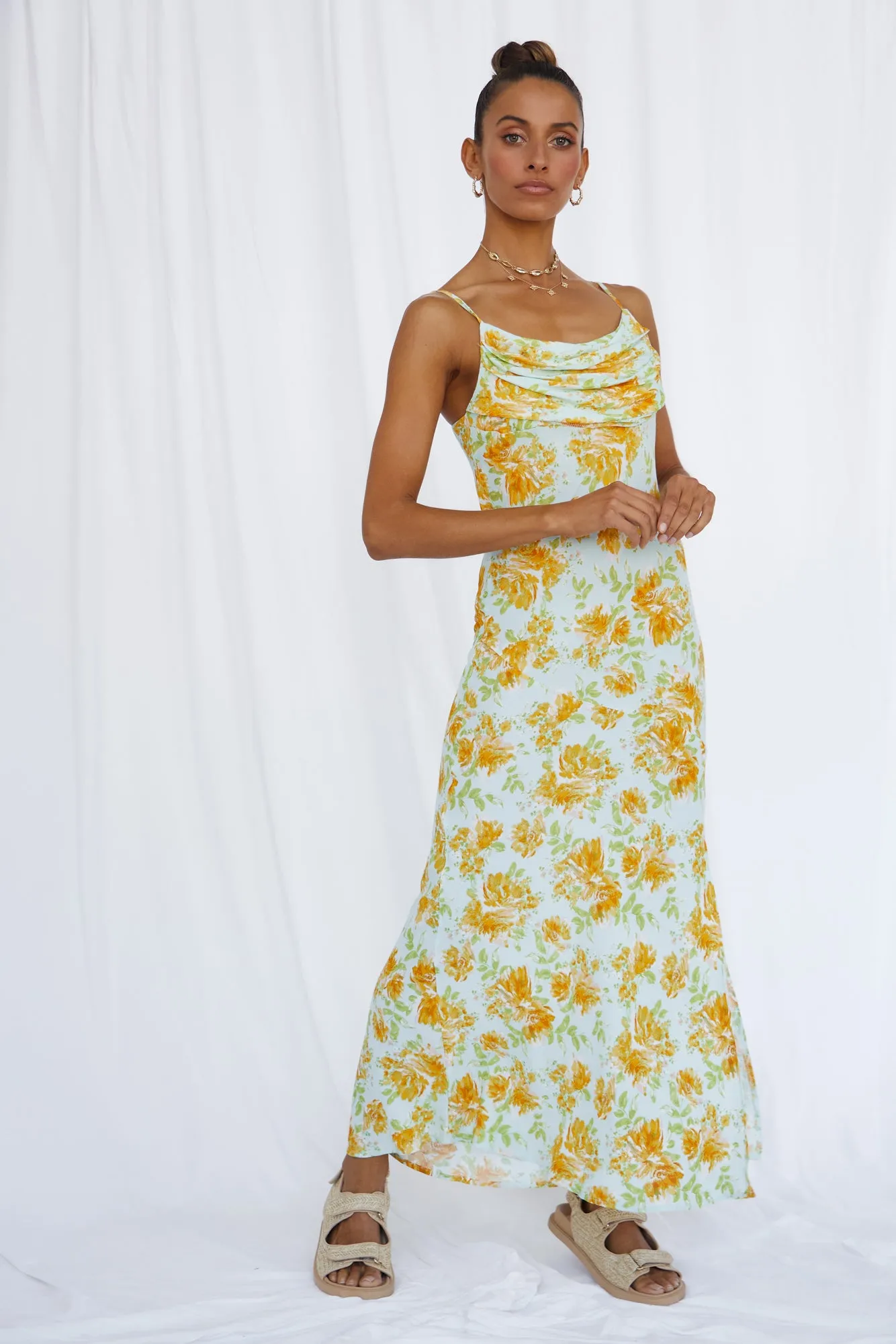 Daisy Dream Maxi Dress Blue sold by Fortunate One product image thumbnail 2