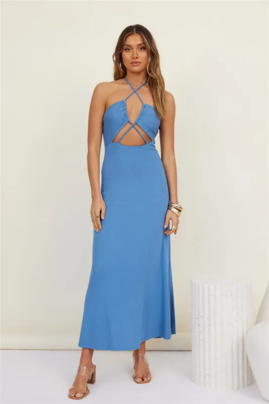 Finer Moments Maxi Dress Blue sold by Fortunate One