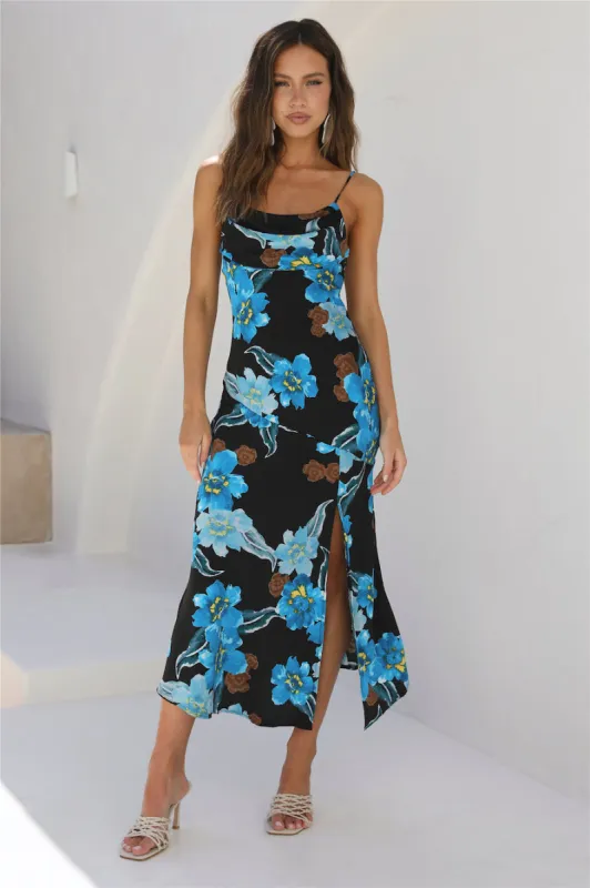 In Your Arms Maxi Dress Blue sold by Fortunate One