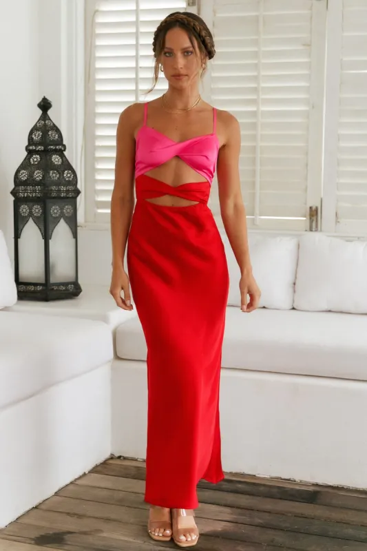 Kialy Maxi Dress Red sold by Fortunate One