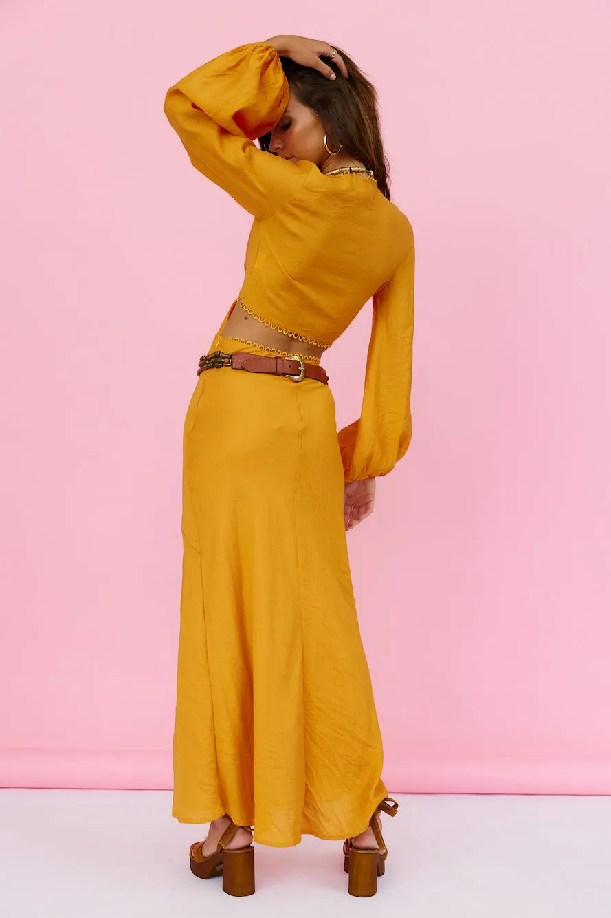 Sweet Aurelia Maxi Skirt Orange sold by Fortunate One product image thumbnail 5