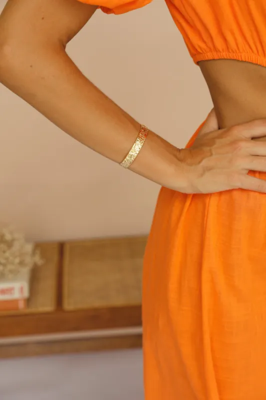 14k Gold Plated Opulence Bracelet Brass sold by Fortunate One