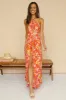 Sunset Shadows Maxi Dress Orange sold by Fortunate One